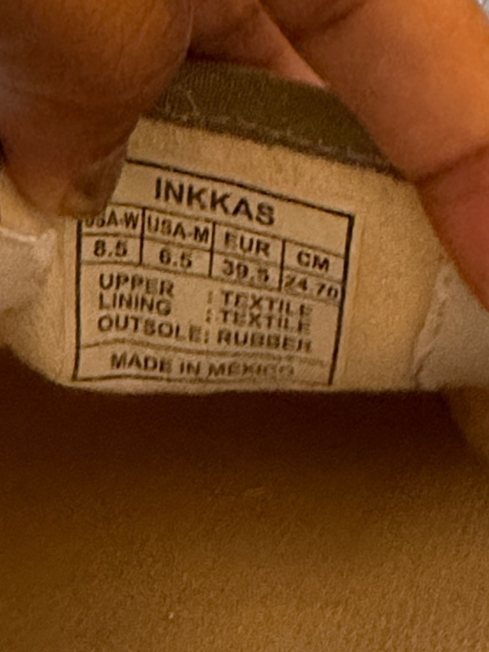 inkkas Beige Canvas Slip-On Loafers with 'BAD' ‘A**’ Graphic 8.5 - Picture 10 of 10